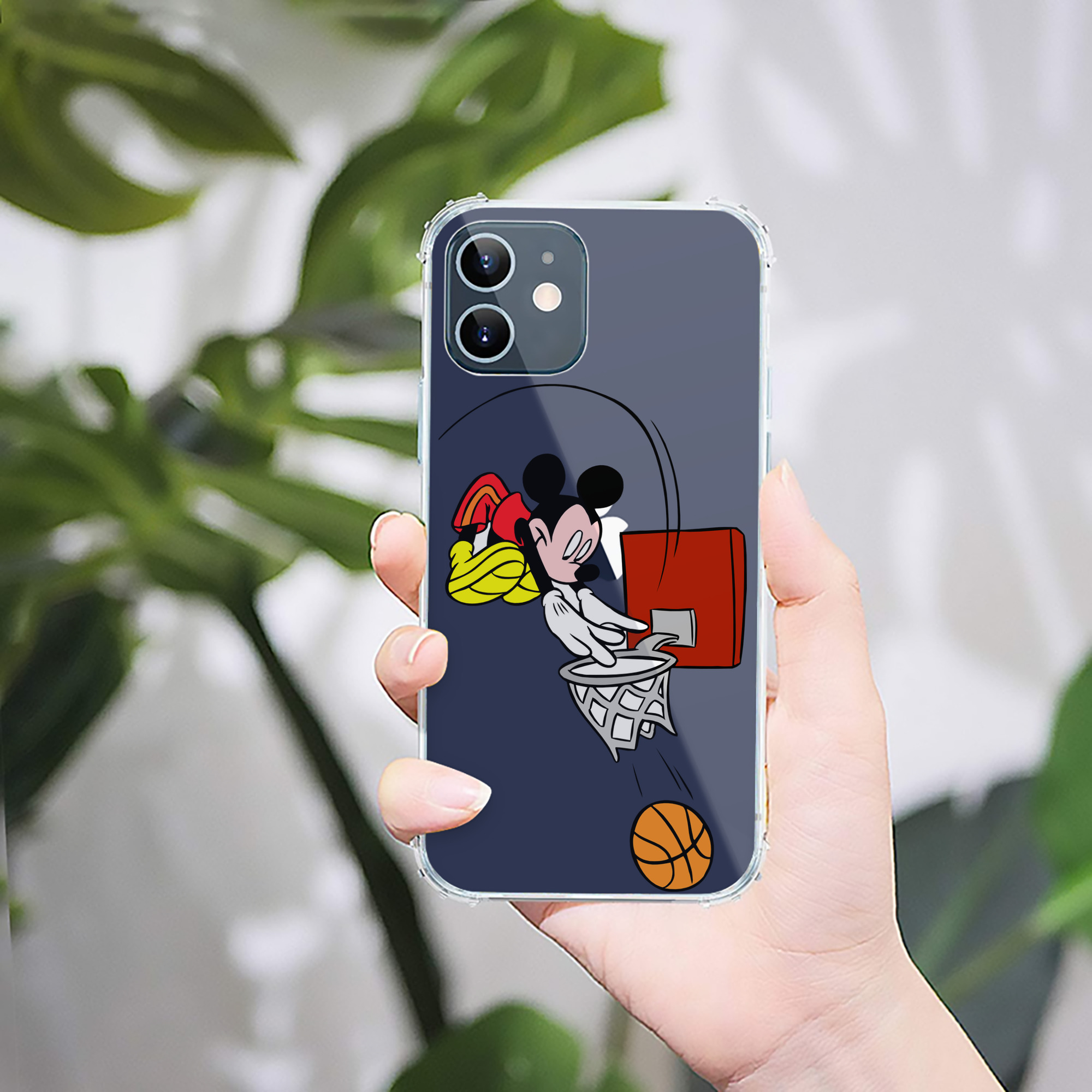 （画像用） ミッキーマウス Mickey Mouse 【iPhone 12シリーズ対応】透明スマホケース（クリアソフトケース）